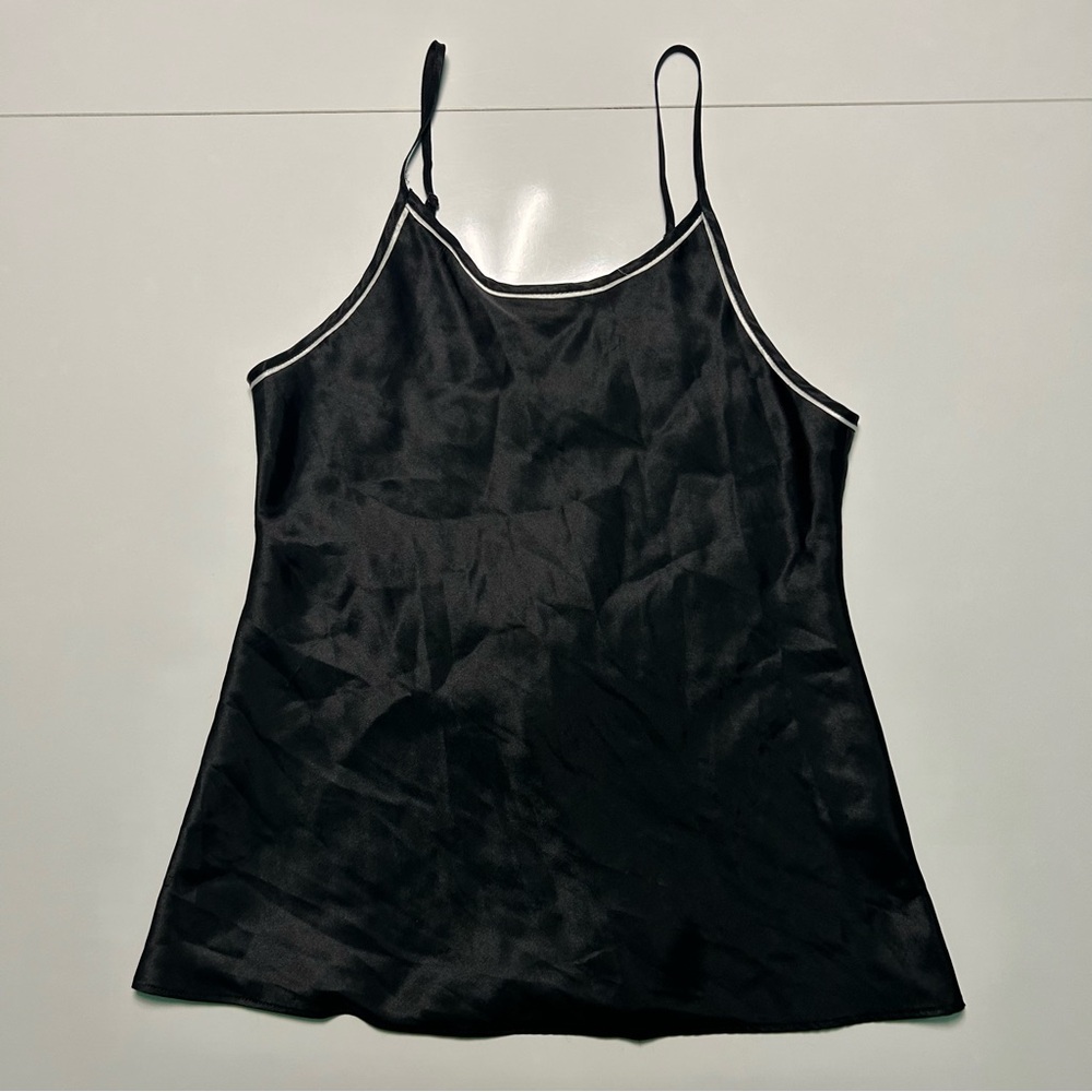 Elegant Black Satin Women's Top